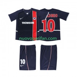 Maglie da Calcio AC Milan RONALDINHO 10 2003 Retro Bambino Prima Tenuta 2002 Maniche Corte