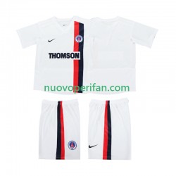 Maglie da Calcio AC Milan 2003 Retro Bambino Trasferta Tenuta 2002 Maniche Corte