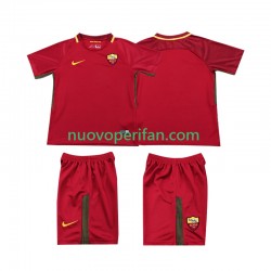 Maglie da Calcio AS Roma 2017-2018 Retro Bambino Prima Tenuta Maniche Corte