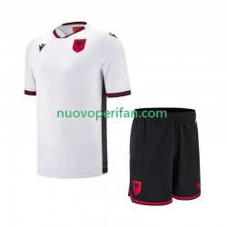 Maglie da Calcio Albania Bambino Trasferta Tenuta 2025-2026 Maniche Corte
