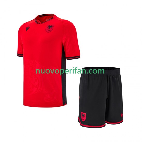 Maglie da Calcio Albania Bambino Prima Tenuta 2025-2026 Maniche Corte