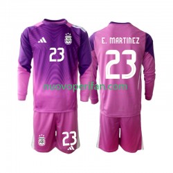 Maglie da Calcio Argentina Emiliano Martinez 23 Portiere Bambino Prima Tenuta 2025 Maniche Lunghe