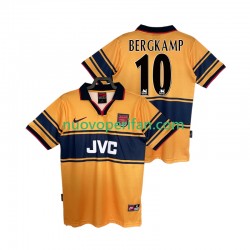 Maglie da Calcio Arsenal BERGKAMP10 1997 Retro Uomo Trasferta Tenuta 1999 Maniche Corte