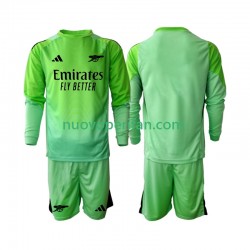 Maglie da Calcio Arsenal Portiere Bambino Trasferta Tenuta 2025-2026 Maniche Lunghe