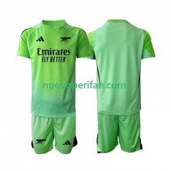 Maglie da Calcio Arsenal Portiere Bambino Trasferta Tenuta 2025-2026 Maniche Corte