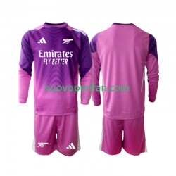 Maglie da Calcio Arsenal Portiere Bambino Alternativa Tenuta 2025-2026 Maniche Lunghe