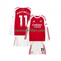 Maglie da Calcio Arsenal Martin Zubimendi 11 Bambino Prima Tenuta 2025-2026 Maniche Corte