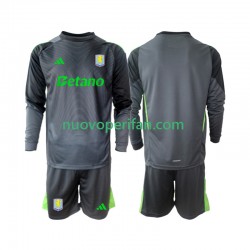 Maglie da Calcio Aston Villa Portiere Bambino Prima Tenuta 2025-2026 Maniche Lunghe