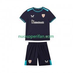 Maglie da Calcio Athletic Bilbao Bambino Trasferta Tenuta 2025-2026 Maniche Corte