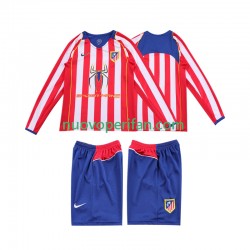 Maglie da Calcio Atlético Madrid 2005 Retro Bambino Prima Tenuta 2004 Maniche Lunghe