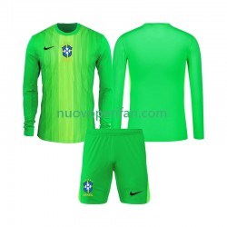 Maglie da Calcio Brasile Portiere Bambino Prima Tenuta 2026 Maniche Lunghe