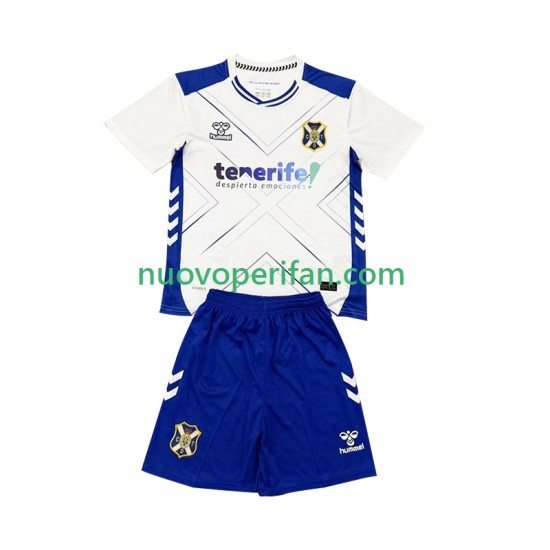 Maglie da Calcio CD Tenerife Bambino Prima Tenuta 2025-2026 Maniche Corte