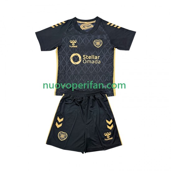 Maglie da Calcio Hearts Bambino Alternativa Tenuta 2025-2026 Maniche Corte