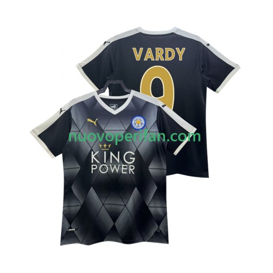 Maglie da Calcio Leicester City VARDY 9 2014 2015 Retro Uomo Trasferta Tenuta Maniche Corte