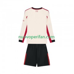 Maglie da Calcio Liverpool Bambino Trasferta Tenuta 2025-2026 Maniche Lunghe