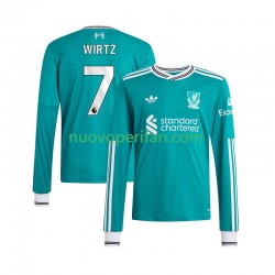 Maglie da Calcio Liverpool Florian Wirtz 7 Uomo Alternativa Tenuta 2025-2026 Maniche Lunghe