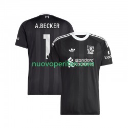 Maglie da Calcio Liverpool Alisson Becker 1 Portiere Uomo Quarta Tenuta 2025-2026 Maniche Corte