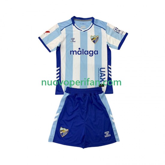 Maglie da Calcio Málaga CF Bambino Prima Tenuta 2025-2026 Maniche Corte