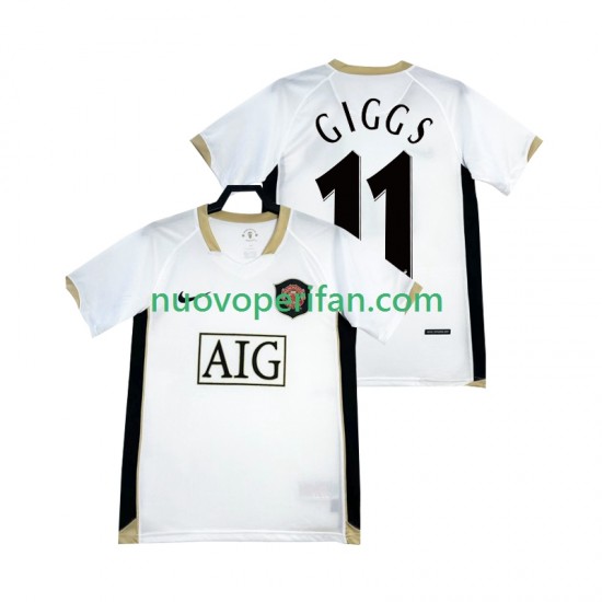 Maglie da Calcio Manchester United GIGGS 11 -2007 Retro Uomo Trasferta Tenuta 2006 Maniche Corte