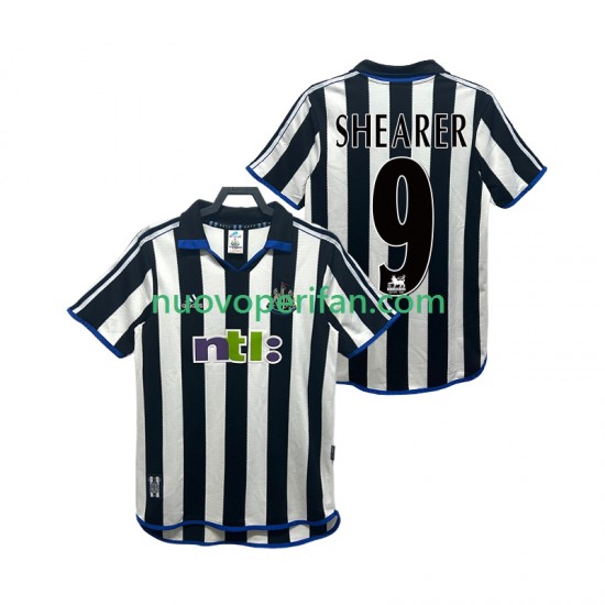 Maglie da Calcio Newcastle United SHEARER 9 2000 2001 Retro Uomo Prima Tenuta Maniche Corte