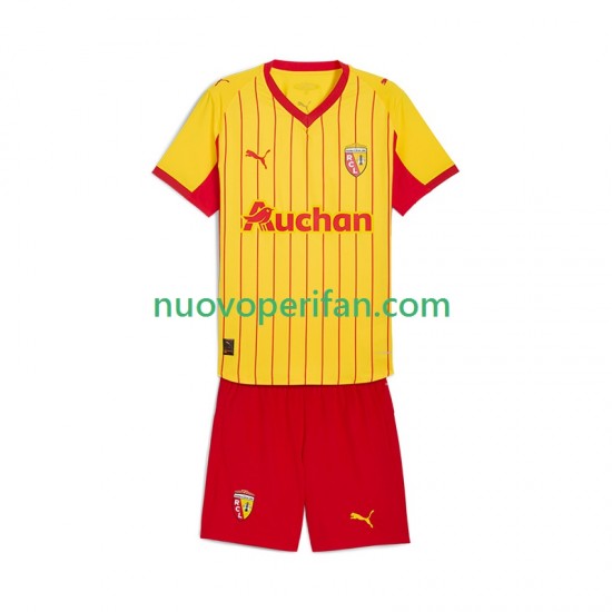 Maglie da Calcio RC Lens Bambino Prima Tenuta 2025-2026 Maniche Corte