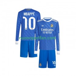 Maglie da Calcio Real Madrid Mbappé Kylian 10 Bambino Alternativa Tenuta 2025-2026 Maniche Lunghe