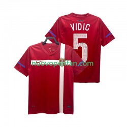 Maglie da Calcio Serbia VIDIC 5 Retro Uomo Prima Tenuta 2010 Maniche Corte