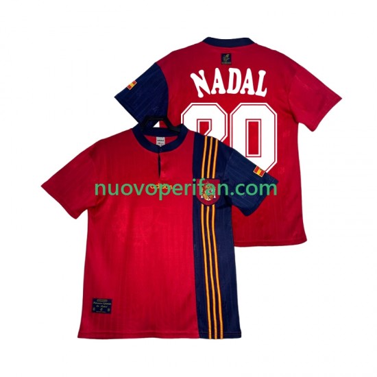 Maglie da Calcio Spagna NADAL 20 1996 Retro Uomo Prima Tenuta Maniche Corte