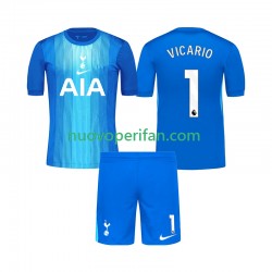 Maglie da Calcio Tottenham Hotspur Guglielmo Vicario 1 Portiere Bambino Trasferta Tenuta 2025-2026 Maniche Corte