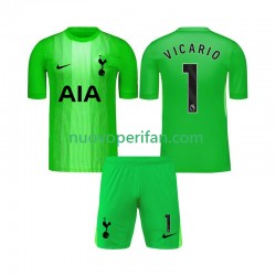 Maglie da Calcio Tottenham Hotspur Guglielmo Vicario 1 Portiere Bambino Prima Tenuta 2025-2026 Maniche Corte