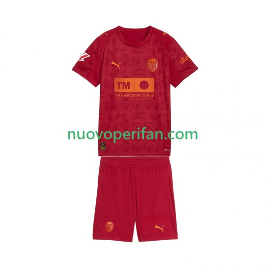 Maglie da Calcio Valencia CF Bambino Trasferta Tenuta 2025-2026 Maniche Corte