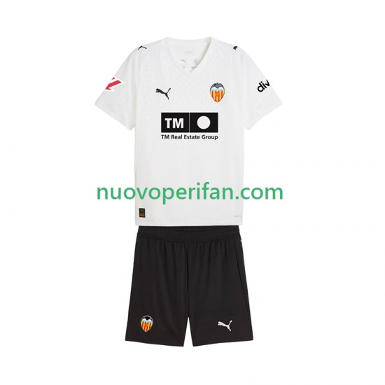 Maglie da Calcio Valencia CF Bambino Prima Tenuta 2025-2026 Maniche Corte