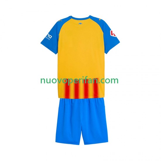 Maglie da Calcio Valencia CF Bambino Alternativa Tenuta 2025-2026 Maniche Corte