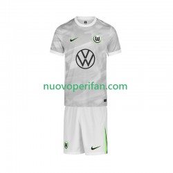 Maglie da Calcio VfL Wolfsburg Bambino Trasferta Tenuta 2025-2026 Maniche Corte