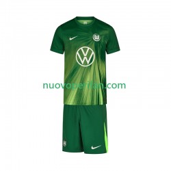 Maglie da Calcio VfL Wolfsburg Bambino Prima Tenuta 2025-2026 Maniche Corte