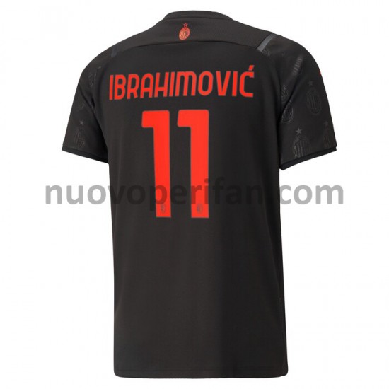 Maglie da Calcio AC Milan Ibrahimovic 11 Alternativa Tenuta 2021-2022 Maniche Corte