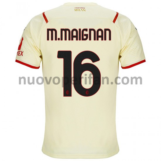 Maglie da Calcio AC Milan Mike Maignan 16 Trasferta Tenuta 2021-2022 Maniche Corte