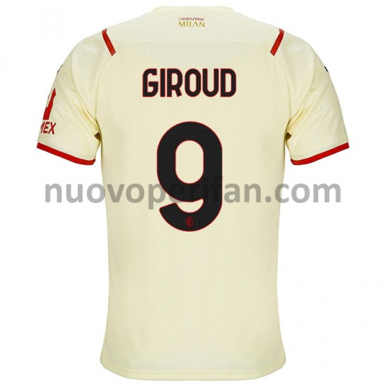 Maglie da Calcio AC Milan Olivier Giroud 9 Trasferta Tenuta 2021-2022 Maniche Corte