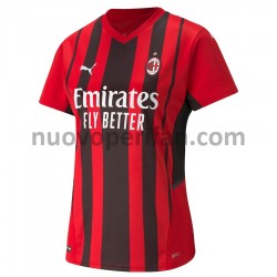 Maglie da Calcio AC Milan Donna Prima Tenuta 2021-2022 Maniche Corte