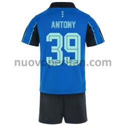 Maglie da Calcio AFC Ajax Antony 39 Bambino Trasferta Tenuta 2021-2022 Maniche Corte