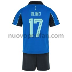 Maglie da Calcio AFC Ajax Daley Blind 17 Bambino Trasferta Tenuta 2021-2022 Maniche Corte