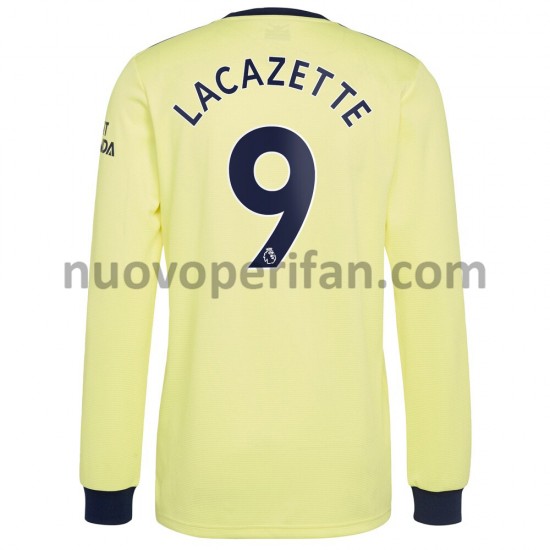 Maglie da Calcio Arsenal Alexandre Lacazette 9 Trasferta Tenuta 2021-2022 Maniche Lunghe