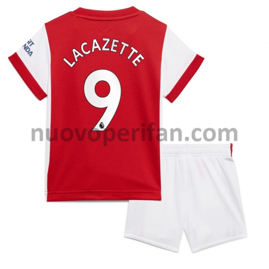 Maglie da Calcio Arsenal Alexandre Lacazette 9 Bambino Prima Tenuta 2021-2022 Maniche Corte