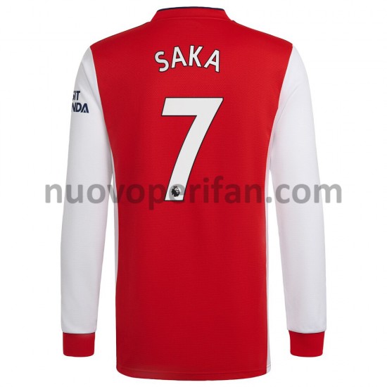 Maglie da Calcio Arsenal Bukayo Saka 7 Prima Tenuta 2021-2022 Maniche Lunghe