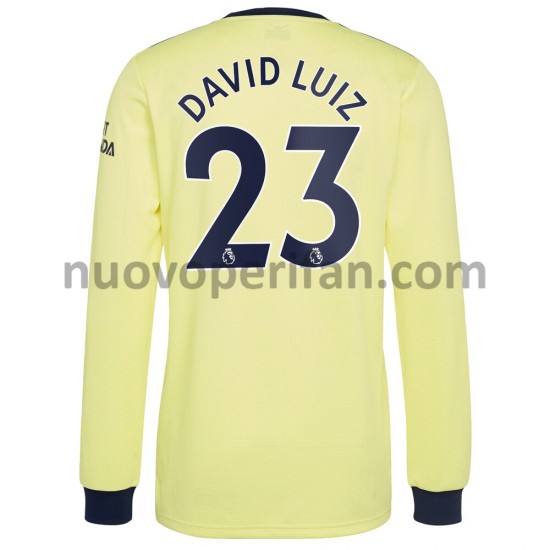 Maglie da Calcio Arsenal David Luiz 23 Trasferta Tenuta 2021-2022 Maniche Lunghe