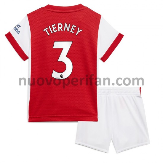 Maglie da Calcio Arsenal Kieran Tierney 3 Bambino Prima Tenuta 2021-2022 Maniche Corte