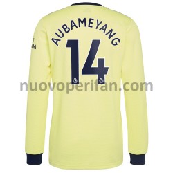 Maglie da Calcio Arsenal Pierre-Emerick Aubameyang 14 Trasferta Tenuta 2021-2022 Maniche Lunghe