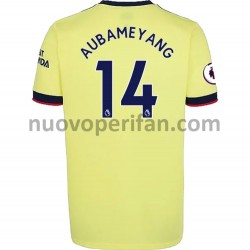 Maglie da Calcio Arsenal Pierre-Emerick Aubameyang 14 Trasferta Tenuta 2021-2022 Maniche Corte