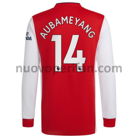 Maglie da Calcio Arsenal Pierre-Emerick Aubameyang 14 Prima Tenuta 2021-2022 Maniche Lunghe