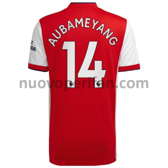 Maglie da Calcio Arsenal Pierre-Emerick Aubameyang 14 Prima Tenuta 2021-2022 Maniche Corte